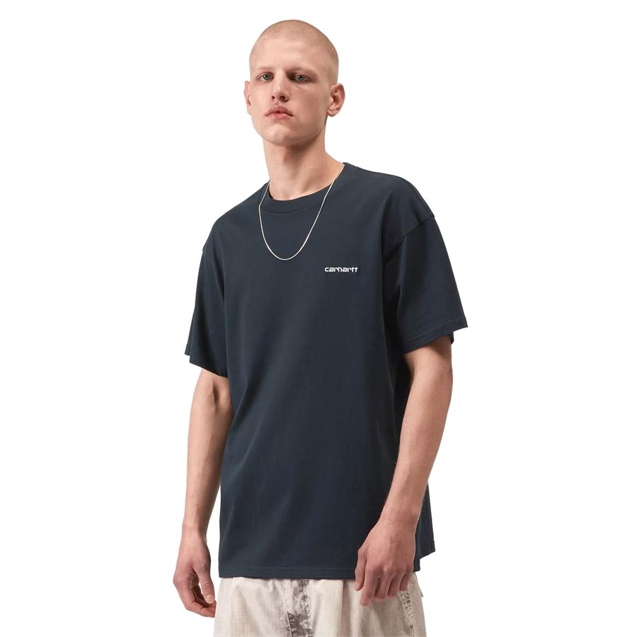 S S Script Embroidery T-Shirt manica corta da uomo Carhartt WIP | I03043538LXX